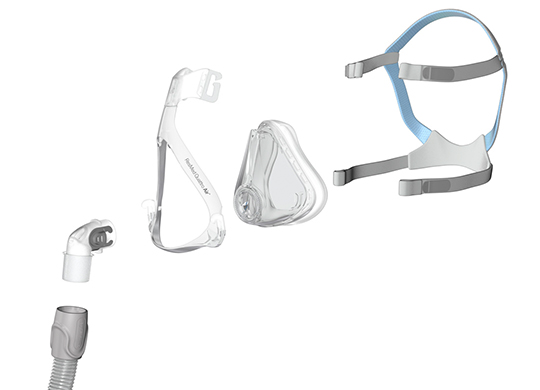 ResMed_Quattro_Air_Exploded_QuarterRHS_with_Headgear_JPN